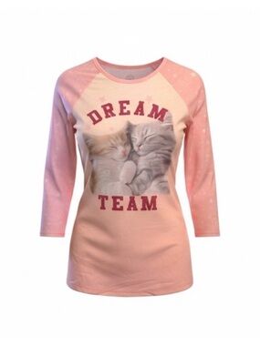 Wonder Nation Pink & Cream 'Dream Team' Kitty Sleep Shirt